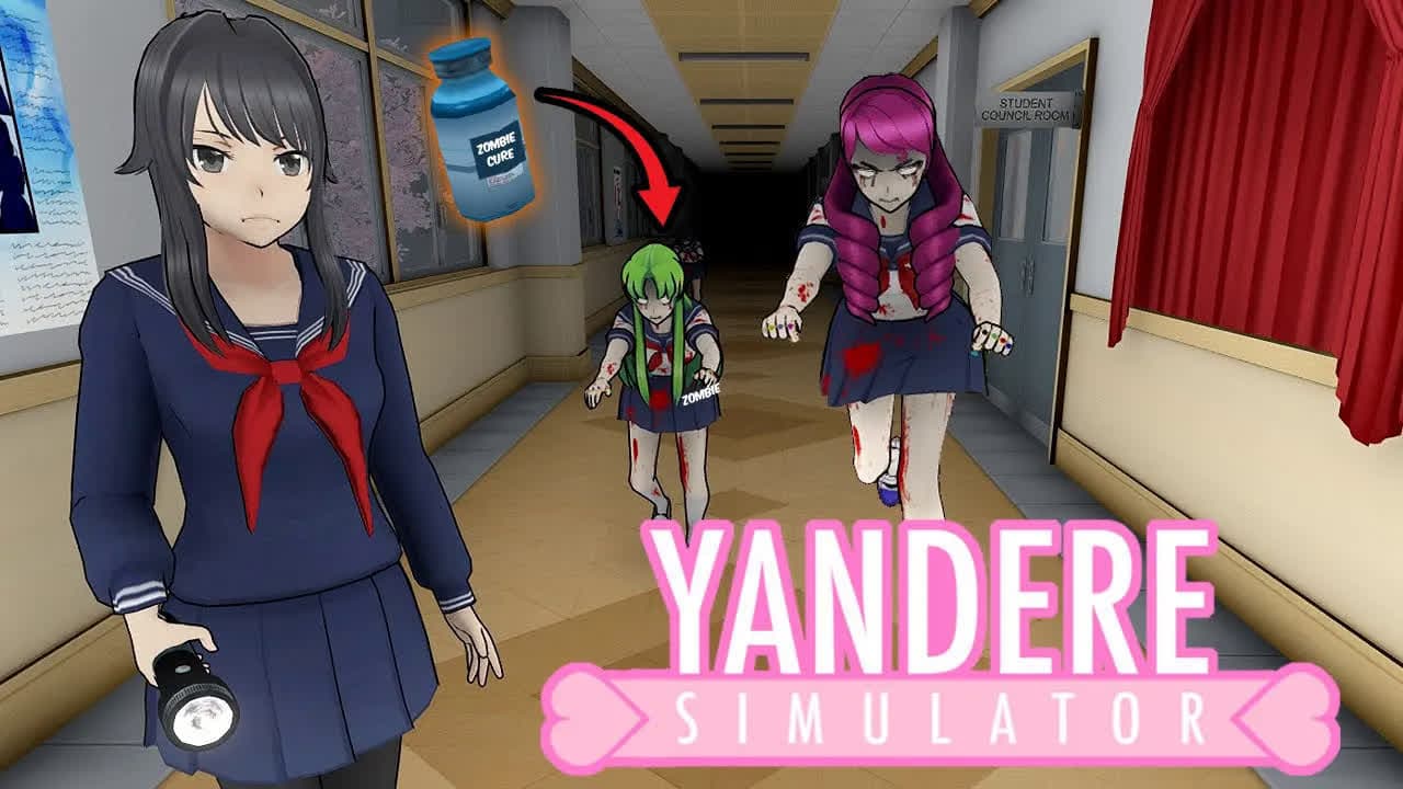 THERES ZOMBIES IN YANDERE SIMULATOR (and I have to find the cure｜!)